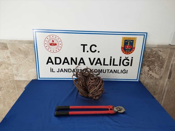 Adana'da kablo hırsızlığı iddiasıyla bir şüpheli yakalandı