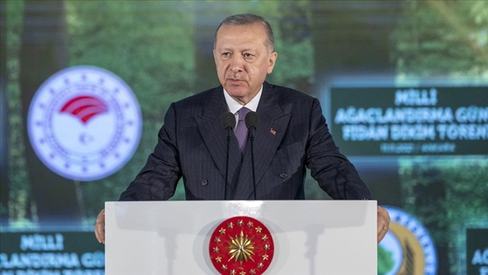 Cumhurbaşkanı Erdoğan: Hedefimiz 2023 sonuna kadar dikilen fidan sayısını 7 milyara ulaştırmak