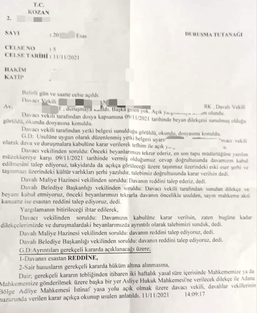 Ermeni Vakfı'nın, Kozan'daki tarihi manastırın iadesi için açtığı dava reddedildi