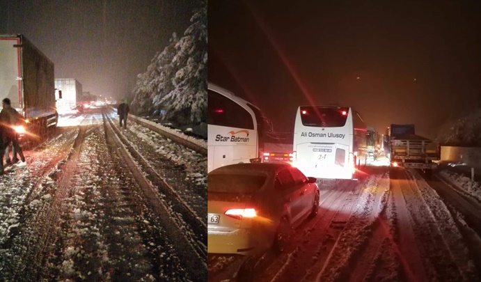 Adana-Pozantı Otoyolu'nda ulaşım kontrollü sağlanıyor