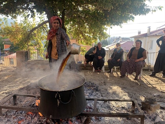 Adana'da kadınlar, harnup ve kozalakla aile ekonomilerine katkıda bulunuyor