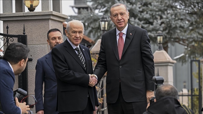 Cumhurbaşkanı Erdoğan, MHP Genel Başkanı Bahçeli ile bir araya geldi