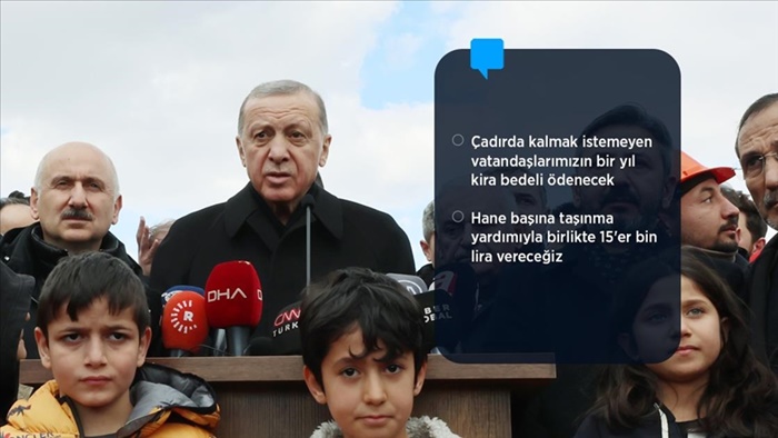 Cumhurbaşkanı Erdoğan: AFAD hesabındaki yardımların her kuruşu deprem bölgesinde harcanıyor