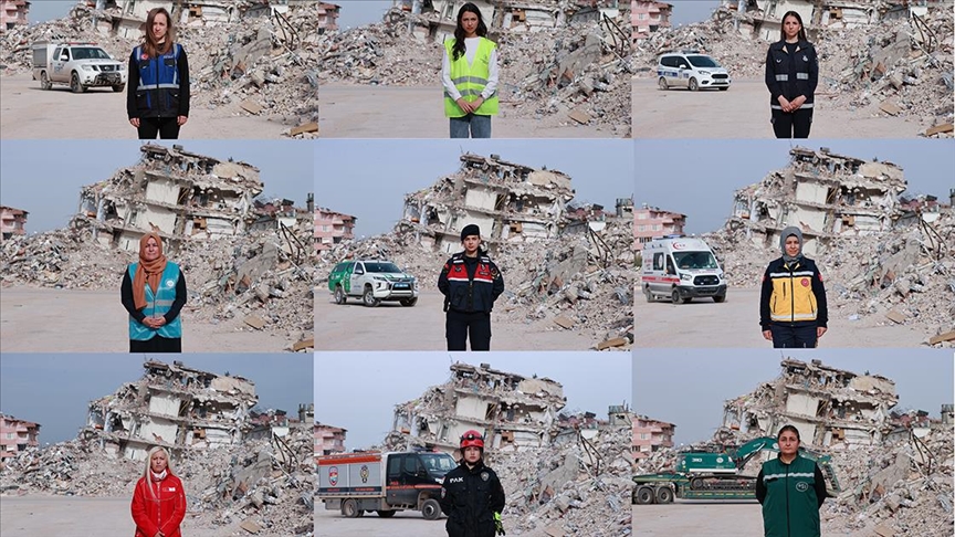 Kadınlar deprem bölgesindeki mücadelede ön safta