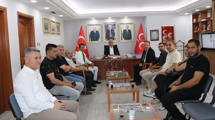 DSP Adana İl Başkanı Saltuk, MHP Adana İl Başkanı Kanlı'yı ziyaret etti