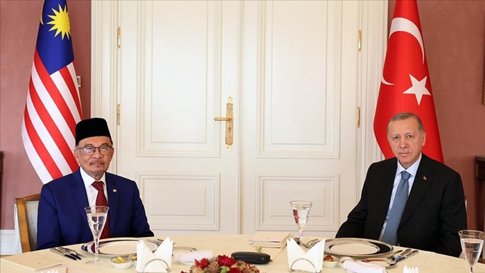 Cumhurbaşkanı Erdoğan, Malezya Başbakanı Enver İbrahim'i kabul etti