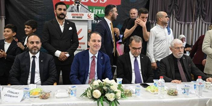 Yeniden Refah Partisi Genel Başkanı Erbakan, Adana'da iftar programına katıldı