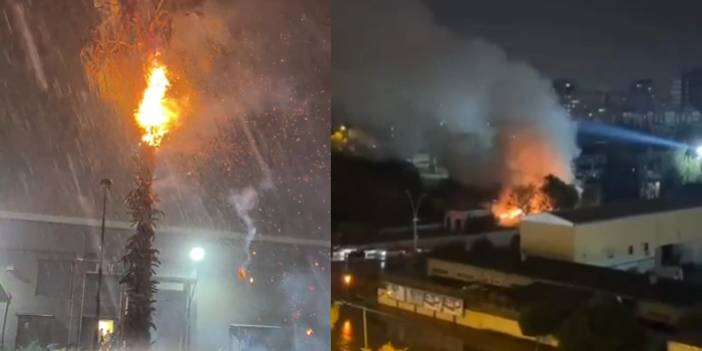 Adana’da düşen yıldırımlar yangına neden oldu