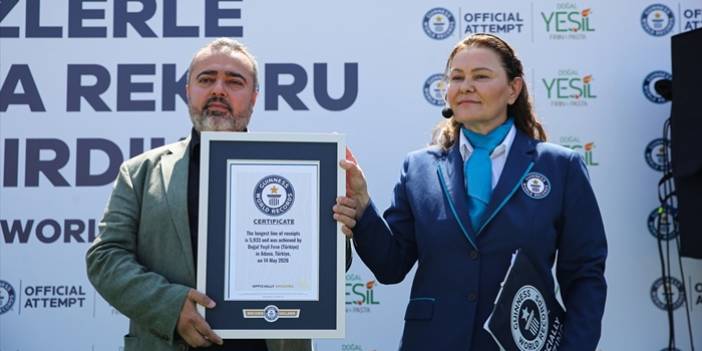 Doğal Yeşil Fırın, 5 bin 933 fiş diziniyle Guinness World Records'a adını yazdırdı
