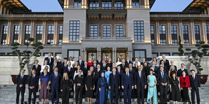 Cumhurbaşkanı Erdoğan ve eşi Emine Erdoğan, devlet ve hükümet başkanları ile eşleri onuruna yemek verdi
