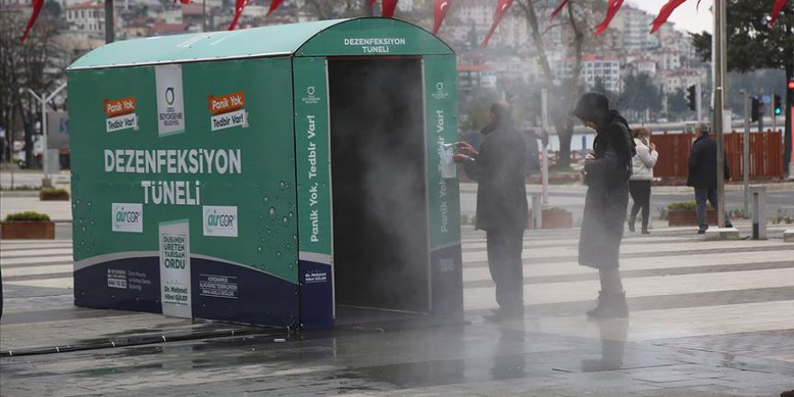 Ordu'da "Dezenfekte Tüneli" vatandaşların hizmetine sunuldu