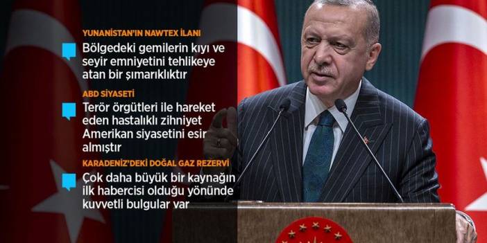 Erdoğan: Türkiye Oruç Reis ve donanma faaliyetlerinden geri adım atmayacak