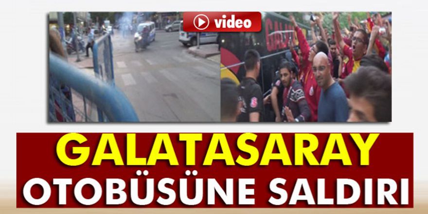 Adanasporlular Galatasaray otobüsünü taşladı