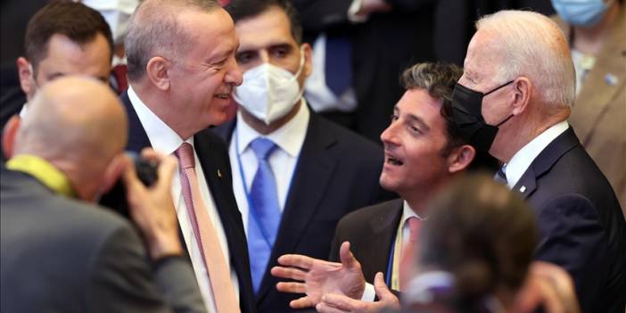 Cumhurbaşkanı Erdoğan ile ABD Başkanı Biden NATO Zirvesi öncesi sohbet etti