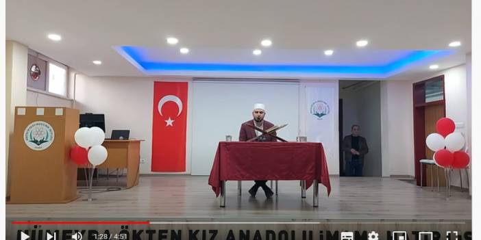 Hümeyra Ökten Kız Anadolu İmam Hatip Lisesi'nde Kur'an-ı Kerim Tilaveti