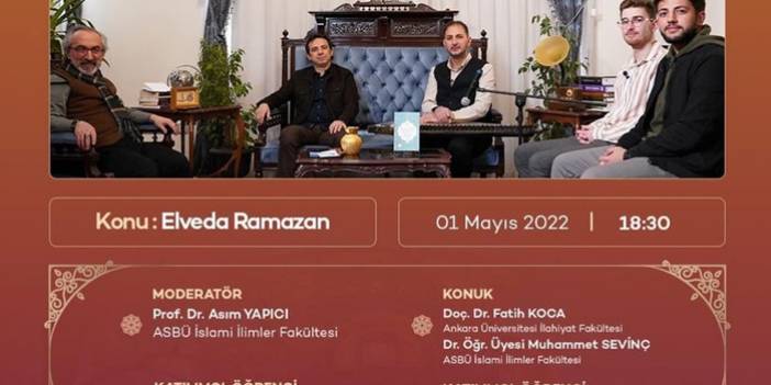 2022 Ramazan Divanı 30- Doç. Dr. Fatih KOCA ve Dr. Öğr. Üyesi Muhammet SEVİNÇ- Elveda Ramazan