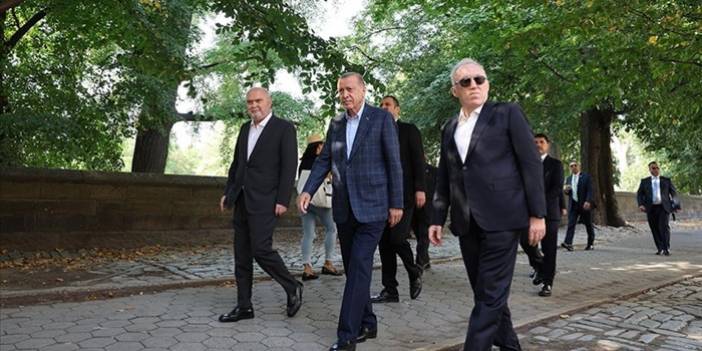 Cumhurbaşkanı Erdoğan, Central Park'ta yürüyüş yaptı