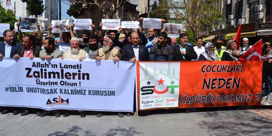 Esed rejiminin kimyasal silah saldırıları Adana’da  protesto edildi..