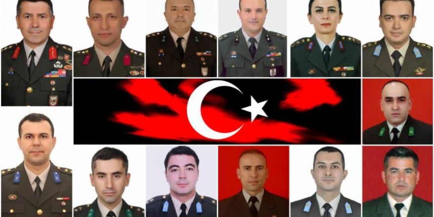 Düşen helikopterde şehit olan askerler için tören düzenledi