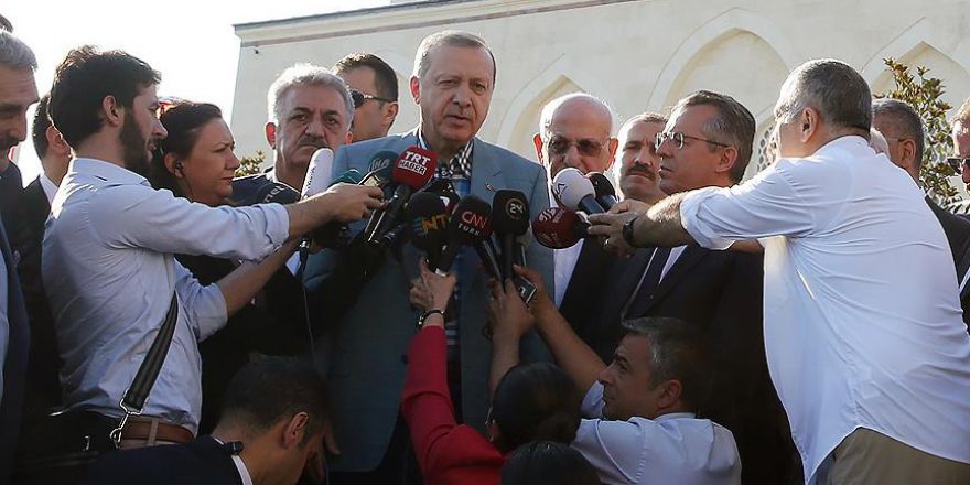 Erdoğan bayram namazı sonrası konuştu..