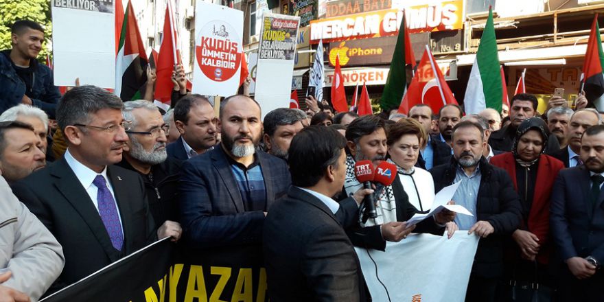 ABD'nin Kudüs Kararı Adana 5 Ocak Meydanında Protesto Edildi..